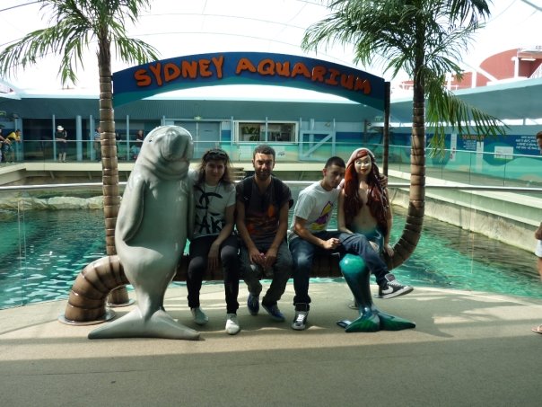Mr Dugong, Deathface, Me, Rob Threezy, a random fan
